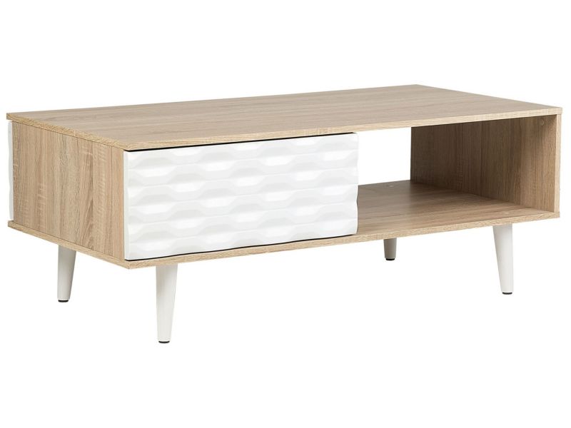 Stolik kawowy Swansea Jasne drewno 1 szt.