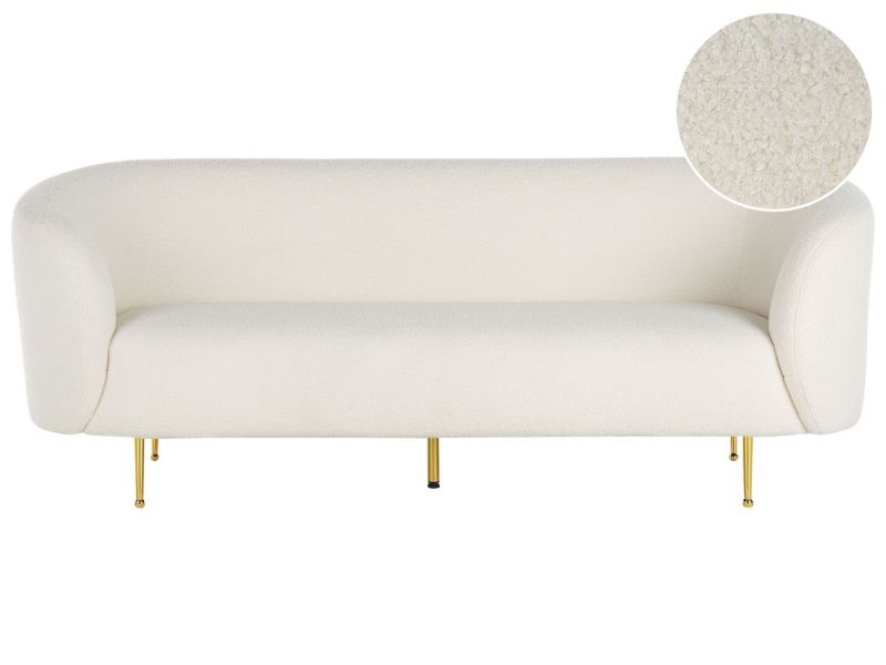 Sofa trzyosobowa boucle biała Loen 1 szt.