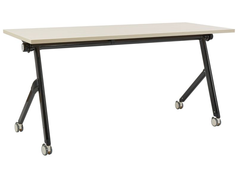 Składane biurko Z kółkami Jasne drewno Bendi 160 x 60 cm 1 szt.