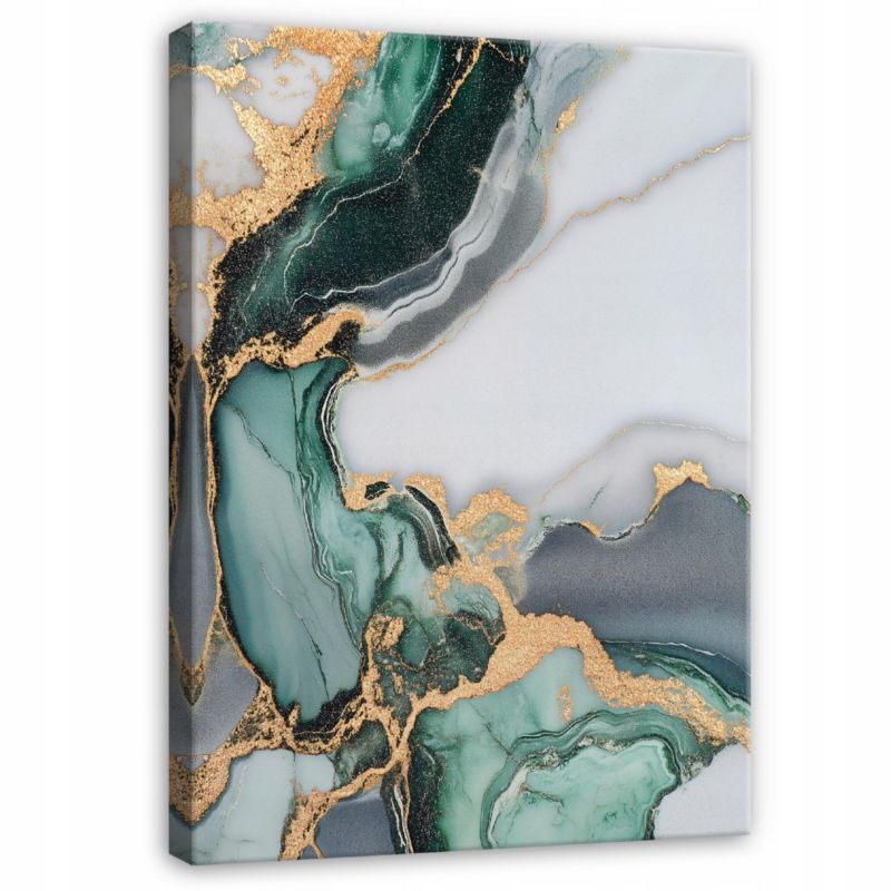 Obraz Na Płótnie Canvas WALLARENA 60x40 cm Dekoracja Ścienna Do Sypialni Salonu Kuchni Abstrakcja Marmur 1 szt.