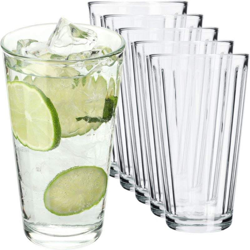 Szklanki KADAX 360ml Zestaw Szklanek Do Napojów 6szt