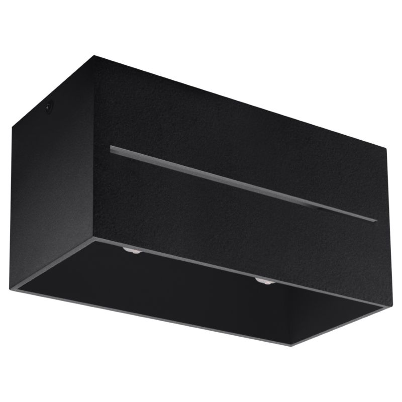 Plafon Sollux Lighting LOBO MAXI czarny 1 szt.