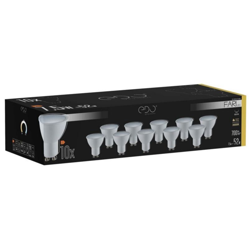 Żarówka Edo FARI LED GU10 7,5W 3000K ciepła WW 700lm 120st 1 op.