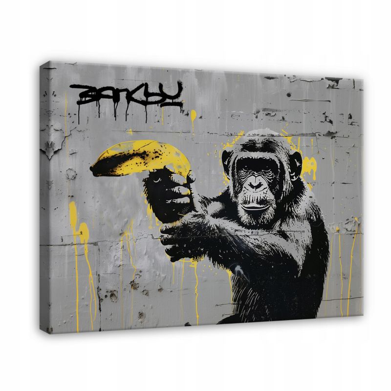 Obraz Na Płótnie WALLARENA 100x70 cm Do Sypialni Salonu Banksy Abstrakcja 1 szt.