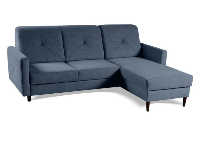 Narożnik Bettso Nordic 217x162 cm z funkcją spania niebieski 1szt.