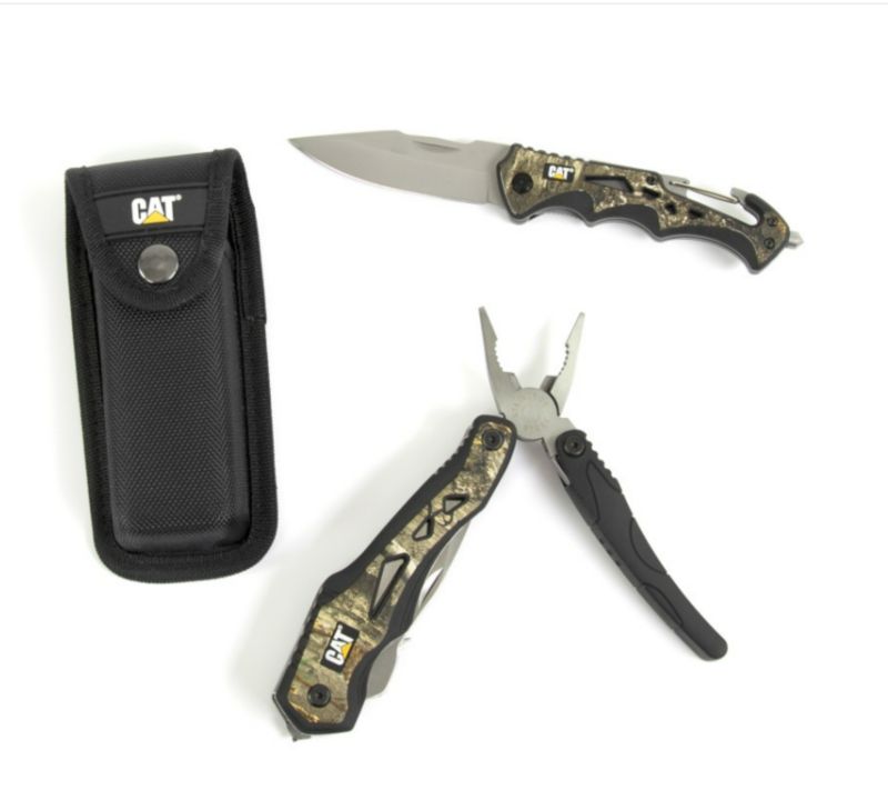 Zestaw Multitool Caterpillar 8w1, Nóż składany 1szt.