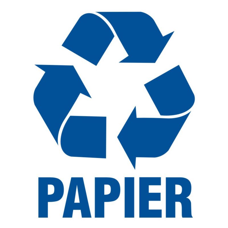 Naklejka na kosz do segregacji śmieci Papier