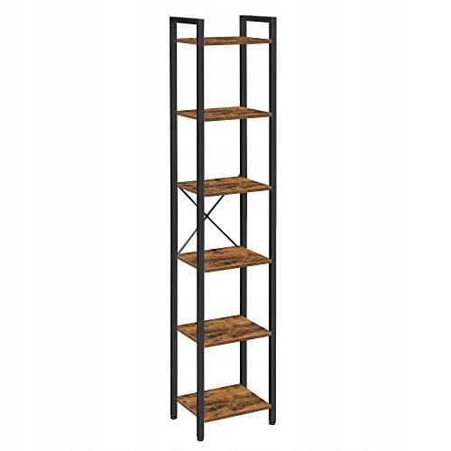 Regał stojący Matkam słupek vintage 187,5 cm VAS brąz rustykalny-czarny 1 szt.