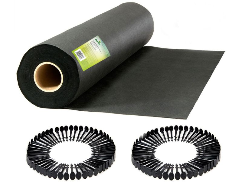 Agrowłóknina ogrodowa Plonos agrotkanina na chwasty 90 g/m² 1,6x50m + 100 szpilek 1 szt.