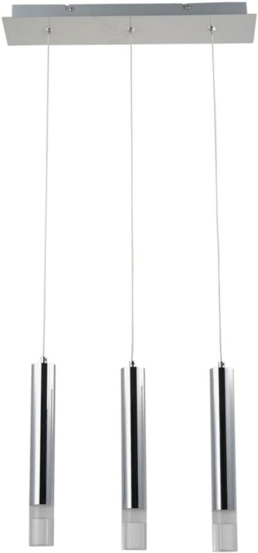 Lampa wisząca LED GoodHome Rossak 3-punktowa 1050 lm chrom