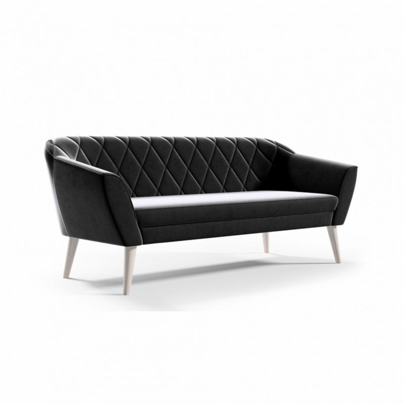 Sofa Bettso Viva 3 180 cm z miękkim oparciem czarny 1szt.