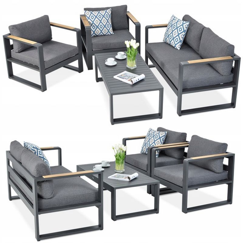 Zestaw Mebli Ogrodowych Wypoczynkowych PANAMA Sofa Stolik Fotel na Taras 1 szt