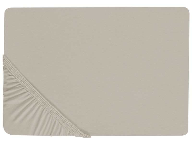 Prześcieradło z gumką Janbu Bawełna 200x200 cm Beżowoszary 1 szt.