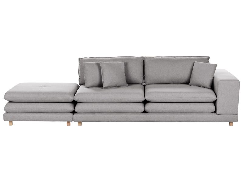 Sofa 2-osobowa z otomaną szara Heden 1 kpl