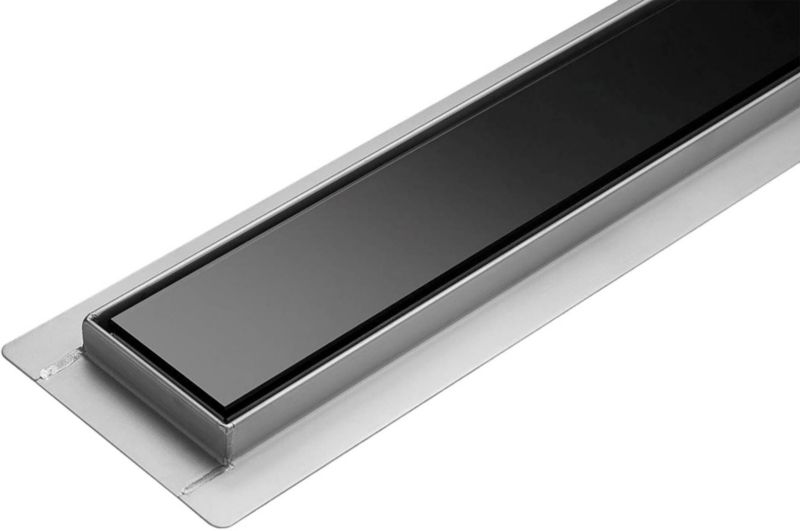 Odpływ liniowy Fala Glass czarny 800 mm