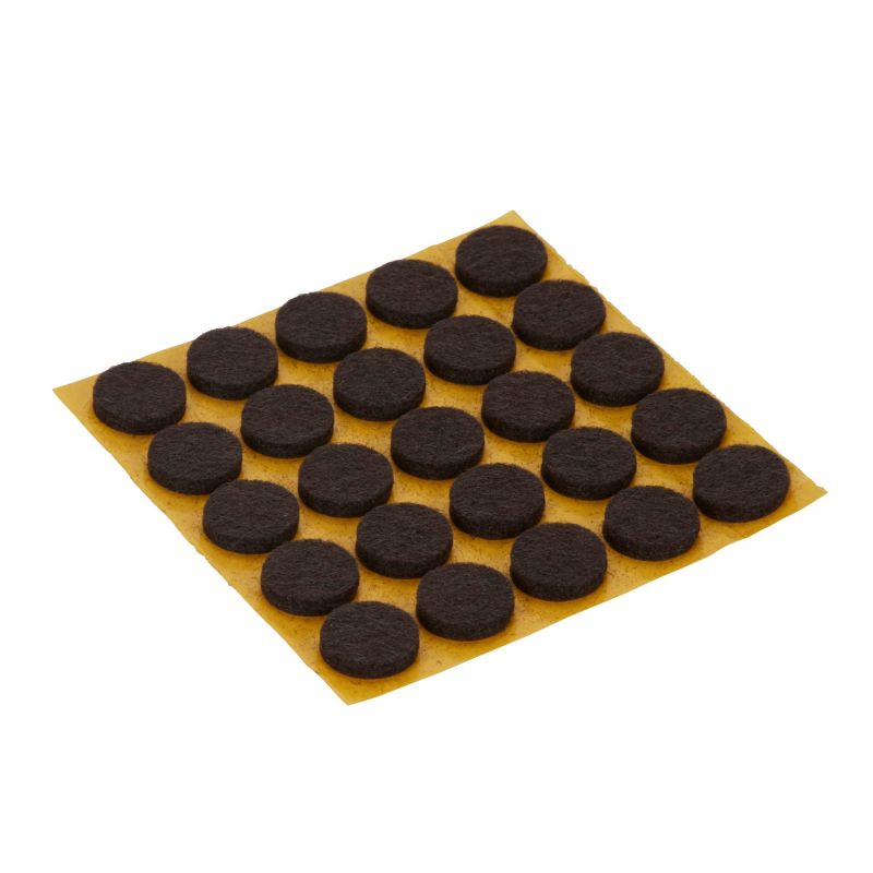 Podkładki filcowe samoprzylepne Diall 13 mm brązowe 25 szt.