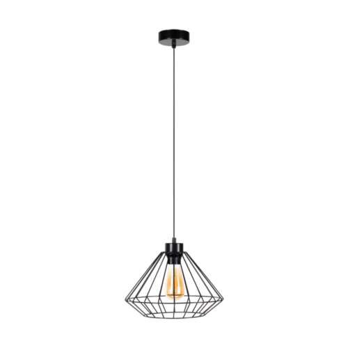 Metalowa Lampa Wisząca SPOT Light 1xE27 Max.60W Czarny Klosz, Polski Producent, 1 szt.