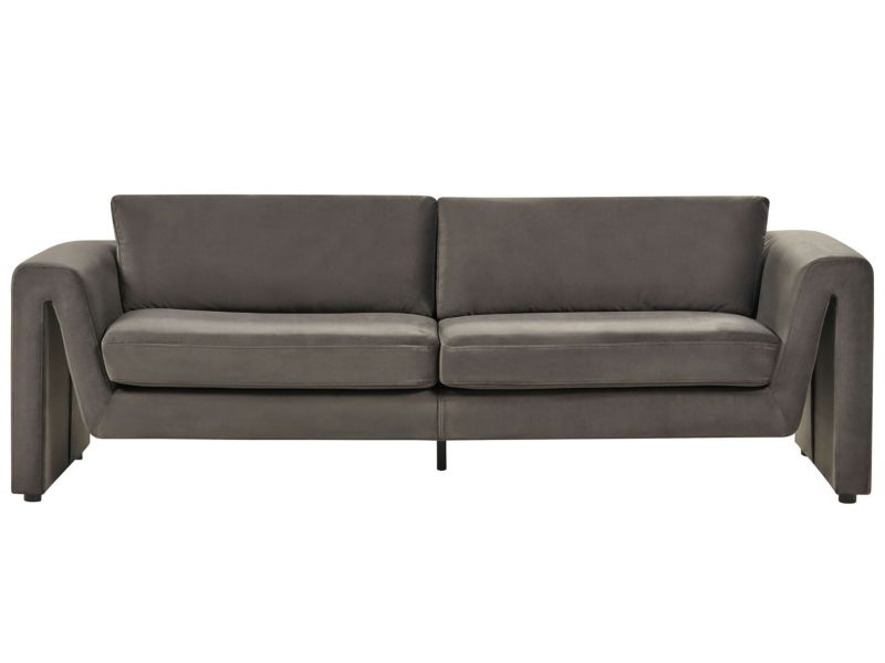 Sofa welurowa grafitowa szara Maunu 1 szt.