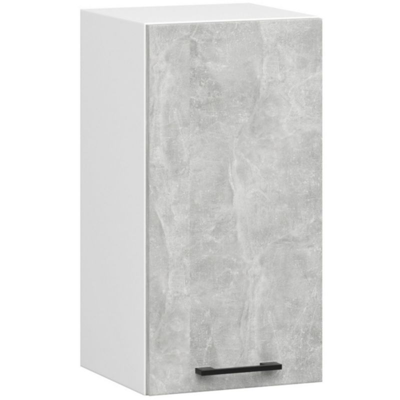 Szafka kuchenna Akord W40 system Oliwia Biała 40 cm 1 drzwi kolor Beton mat 2 półki 40x30x58 cm 1 szt.
