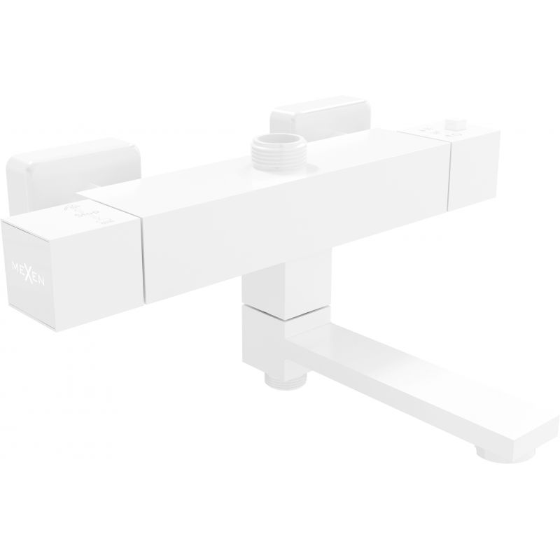 Termostatyczna bateria wannowo-prysznicowa Mexen Cube biała 19,6 cm 1 szt.