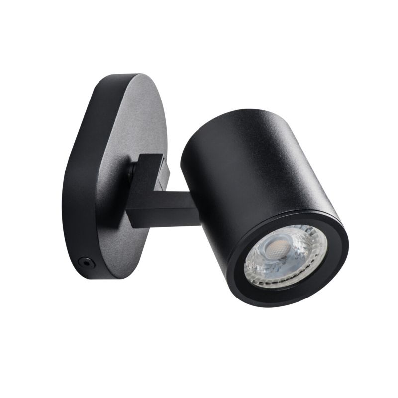 Lampa sufitowa LightLogic LL PORI EL-1O B 30551 spot ścienna pojedyncza kinkiet czarna 1 szt.