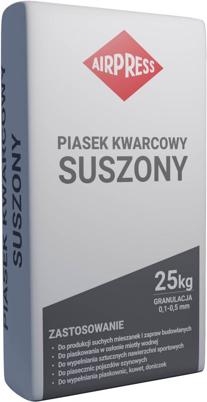 Piasek kwarcowy Airpress 25 kg granulacja 0,1 - 0,5 mm