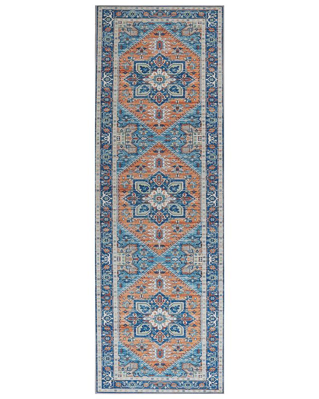 Dywan 80 x 240 cm niebiesko-pomarańczowy Ritapuram 1 szt.