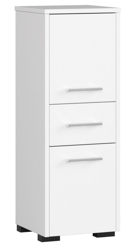 Szafka łazienkowa Akord Fin Biała 30 cm 2 drzwi 1 szuflada kolor Biały mat 3 półki 30x30x85 cm 1 szt.