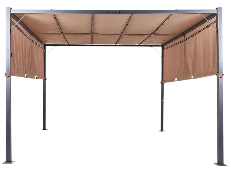 Pergola ogrodowa Z LED Brązowy Parga 1 szt.