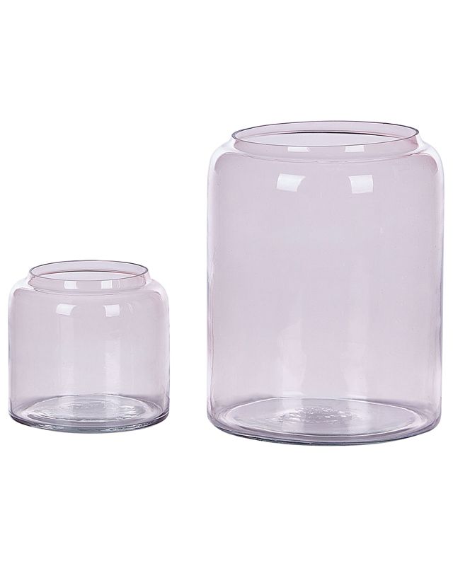 Wazon dekoracyjny Rasam Szkło 20/11 cm Pastelowy róż 1 kpl