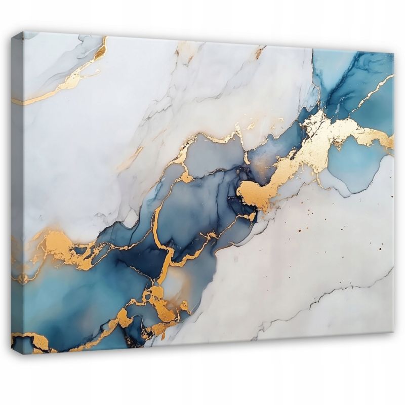 Obraz Na Płótnie WALLARENA 120x80 cm Dekoracja Ścienna Do Sypialni Salonu Kuchni Abstrakcja Marmur 1 szt.