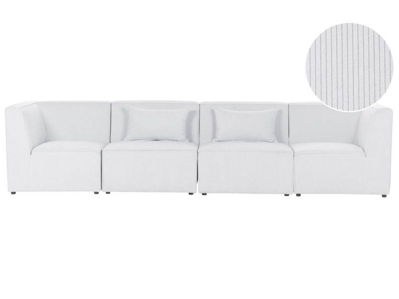 Sofa modułowa 4-osobowa sztruksowa złamana biel Lemvig 1 kpl