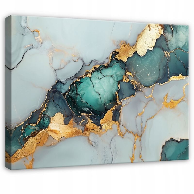 Obraz Na Płótnie Canvas WALLARENA 60x40 cm Dekoracja Ścienna Do Sypialni Salonu Kuchni Abstrakcja Marmur 1 szt.