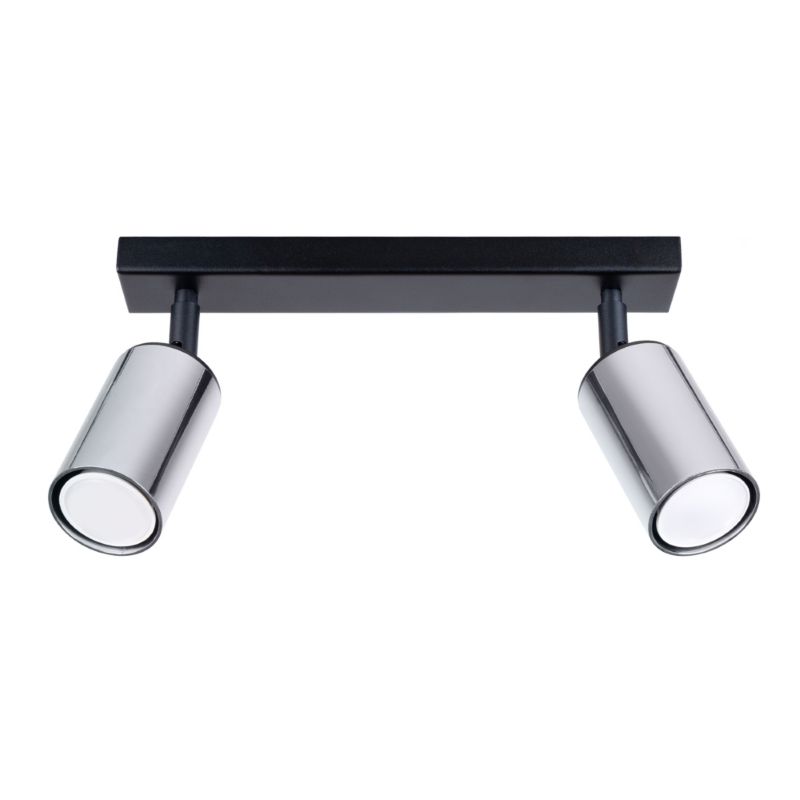 Plafon Sollux Lighting WINX 2 czarny/chrom 1 szt.