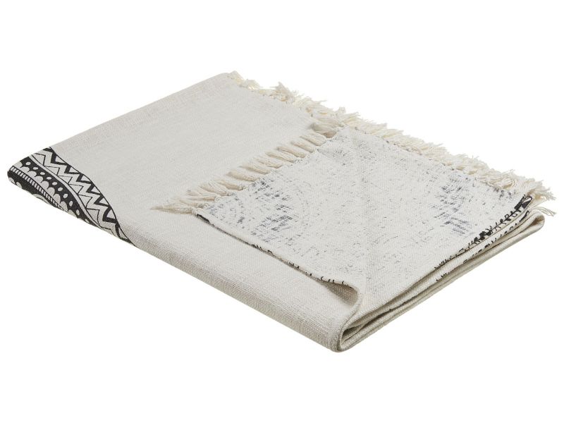 Koc Berhampore Bawełna 130 x 180 cm Beżowy 1 szt.