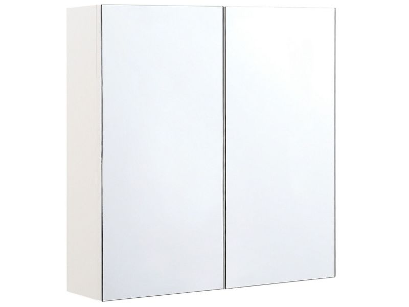 Szafka łazienkowa wisząca z lustrem 60 x 60 cm biała Navarra 1 szt.