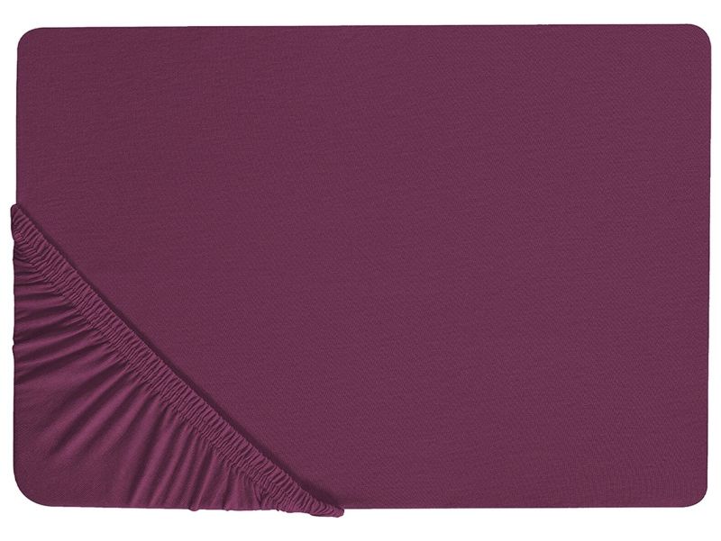 Prześcieradło z gumką Janbu Bawełna 90x200 cm Burgundowy 1 szt.