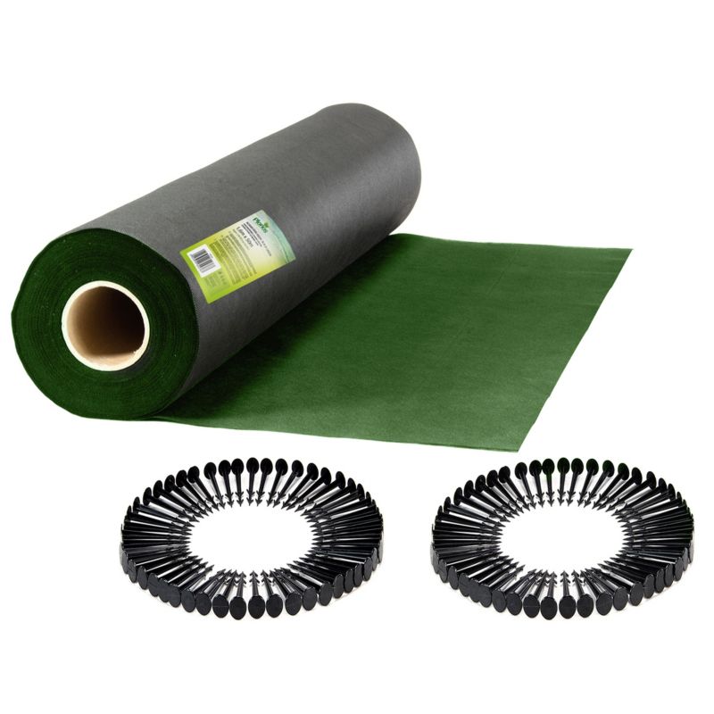Agrowłóknina ogrodowa Plonos agrotkanina na chwasty 90 g/m² 1,6x50m + 100 szpilek 1 szt.