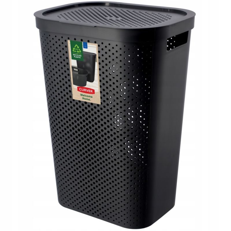 Kosz z pokrywą Curver Infinity 60L, ciemnoszary 1 szt.