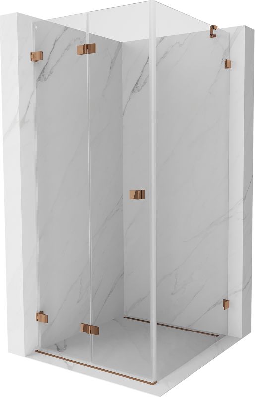 Kabina prysznicowa składana Mexen Lunar-F różowe złoto 80x80 cm 836-080-080-60-00-L 1 szt.