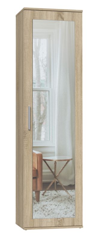 Szafa Topeshop Duo Lustro Dąb Sonoma Do Przedpokoju 35x50x180 cm 1 szt.