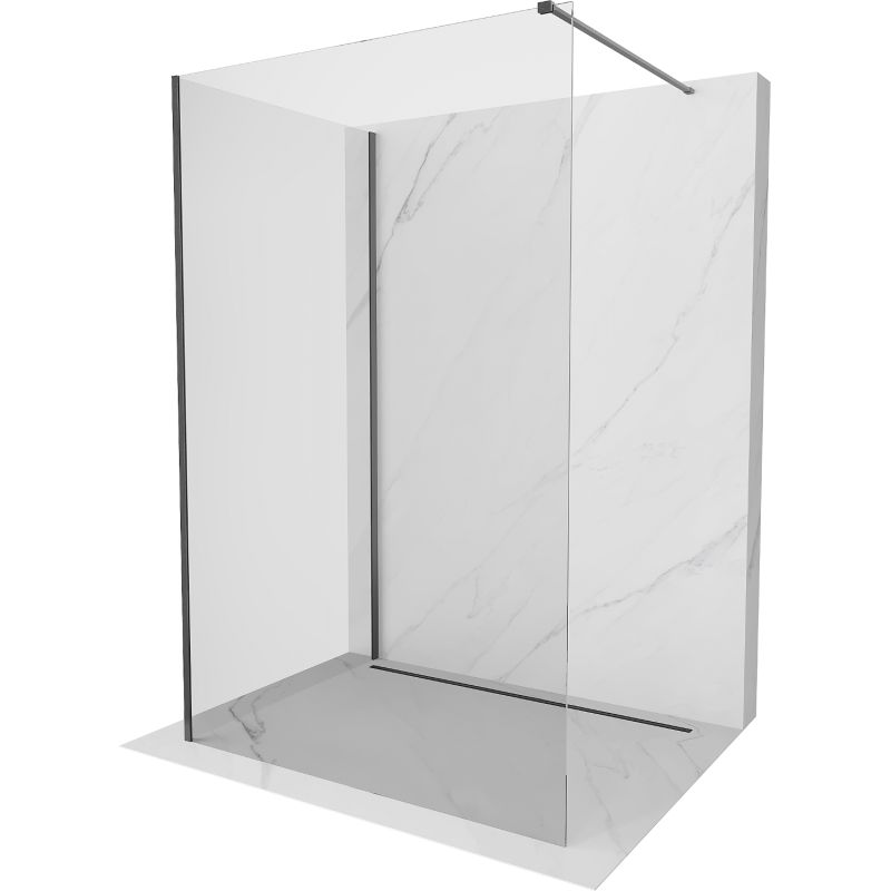 Ścianka prysznicowa Mexen Kioto transparent gun gray 130x85 cm 1 szt.