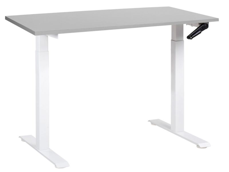 Biurko regulowane Manualny Jasnoszary Destines 120 x 72 cm 1 szt.