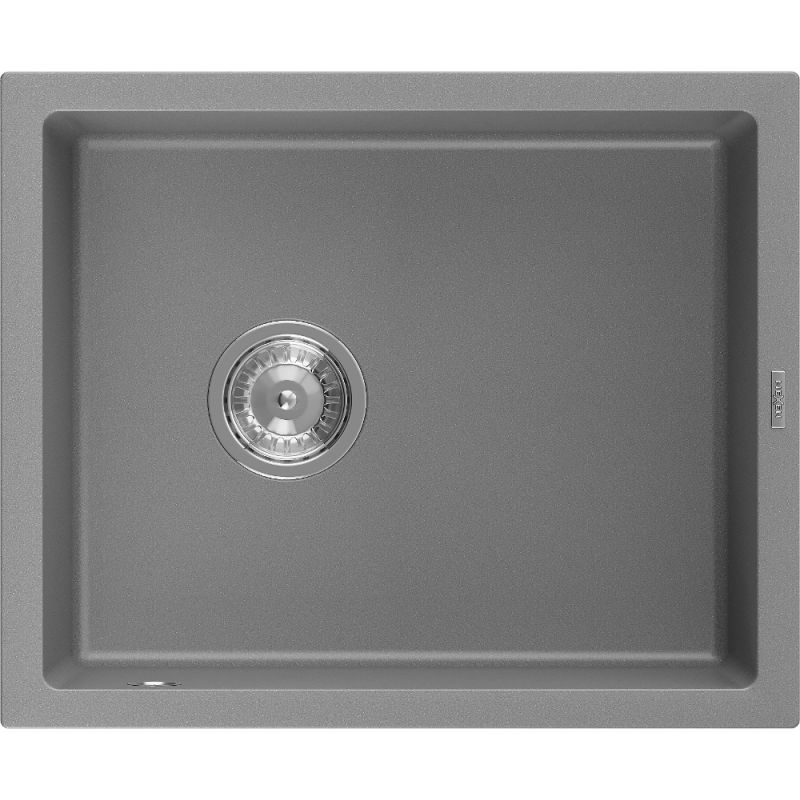 Zlewozmywak granitowy Mexen Pedro 1-komorowy szary 560x460 mm 1 szt.