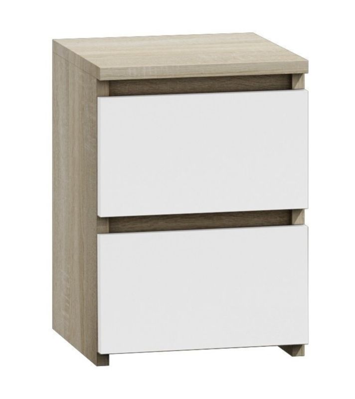 Szafka Nocna Topeshop Malwa M2 - Dąb Sonoma/Biel 30x30x40 cm 1 szt.