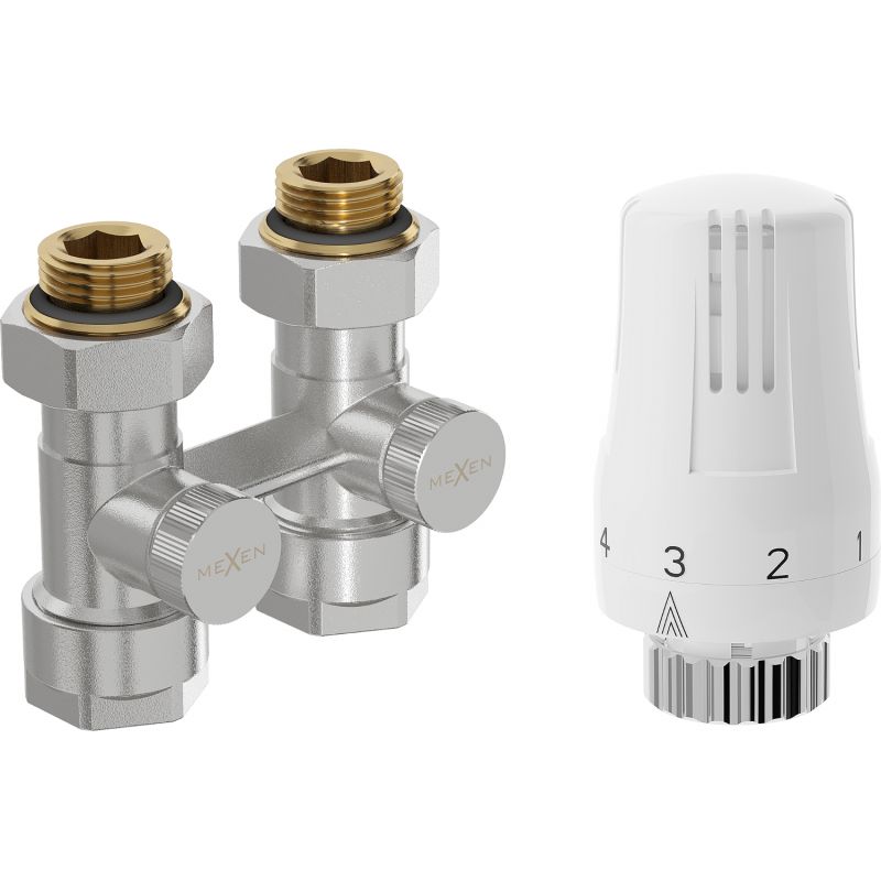 Zestaw termostatyczny prosty Mexen G02 nikiel W912-016-918-01 1 szt.