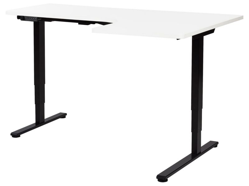 Biurko regulowane Elektryczny Prawostronny Biały Destines 160 x 109 cm 1 szt.