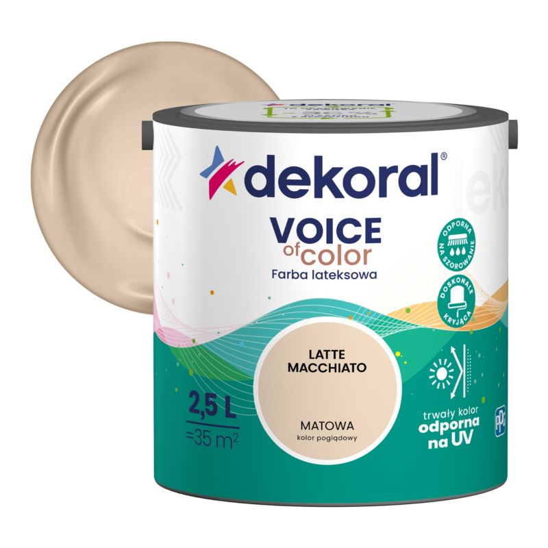 Farba kolorowa Dekoral Voice of Color latte macchiato 2,5 l