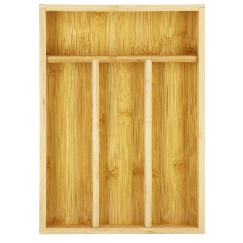 Pojemnik do szuflady na sztućce Springos 34x25x4,5 cm bambusowy 1 szt.