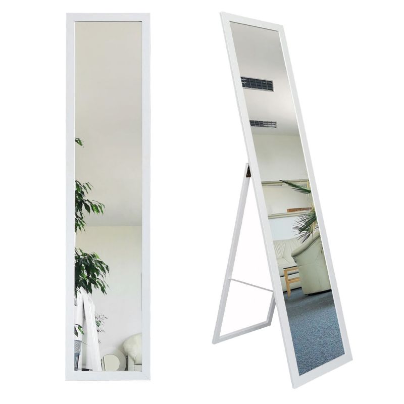Lustro stojące BD art do garderoby skandynawskie 155x35,8 cm białe 1szt.